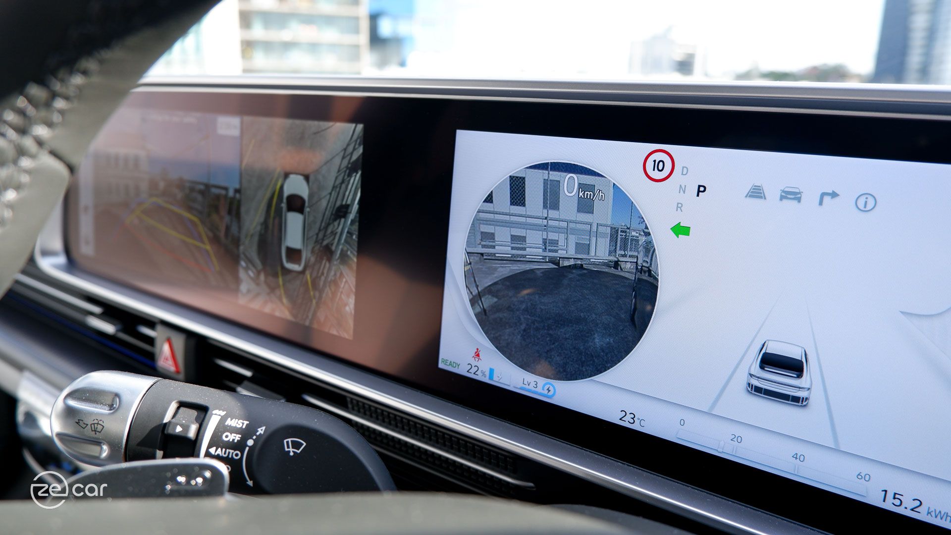 Hyundai Ioniq 6 Bluelink mobile app and blind-spot camera
