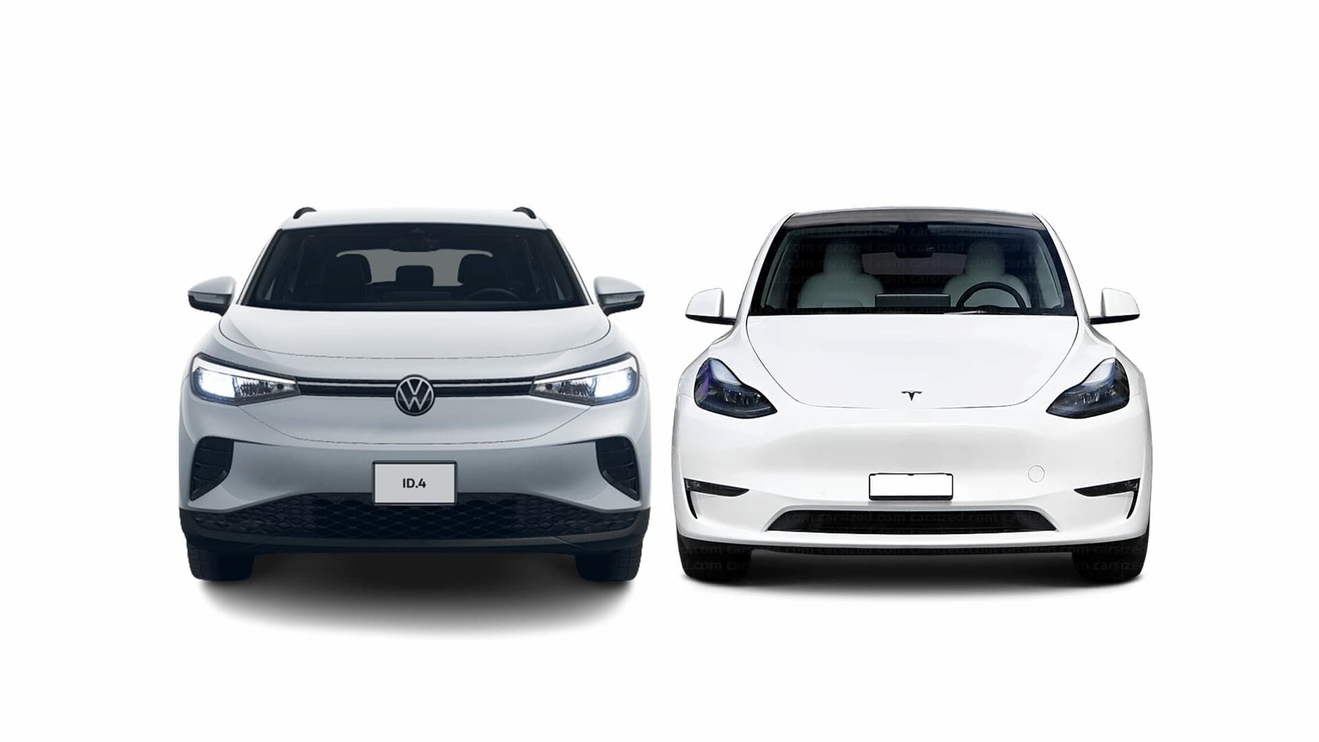 Volkswagen ID.4 Pure vs Tesla Model Y RWD front