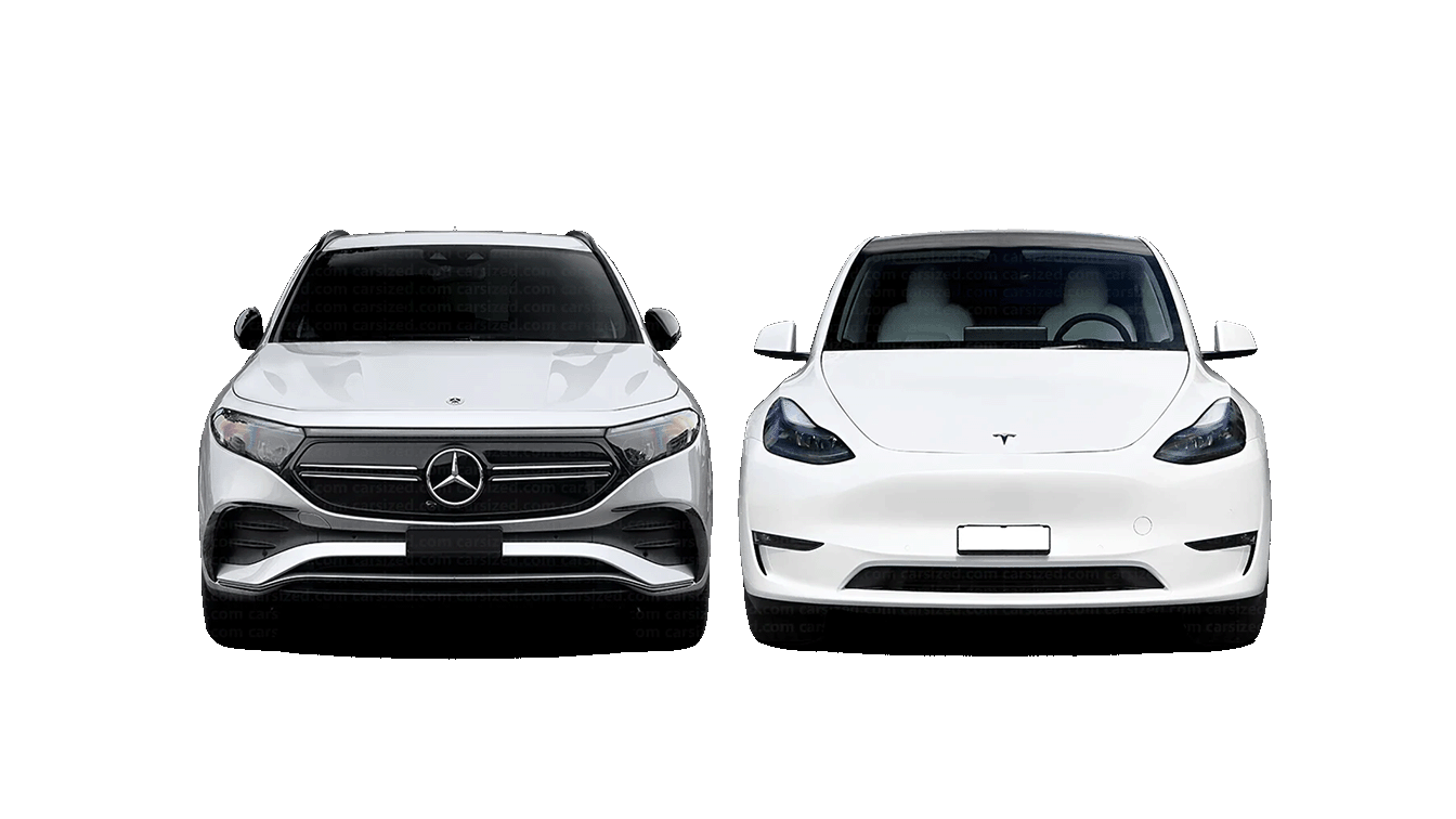 Mercedes-Benz EQA 250 vs Tesla Model Y (Front)
