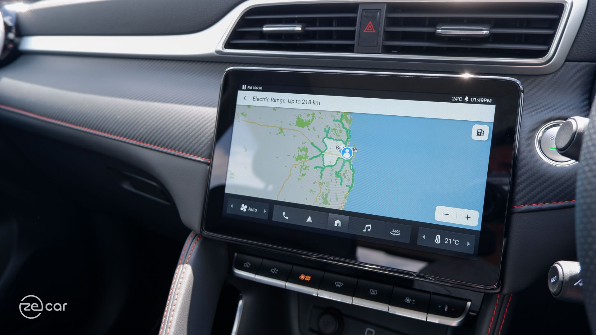 MG ZS EV map and Apple CarPlay