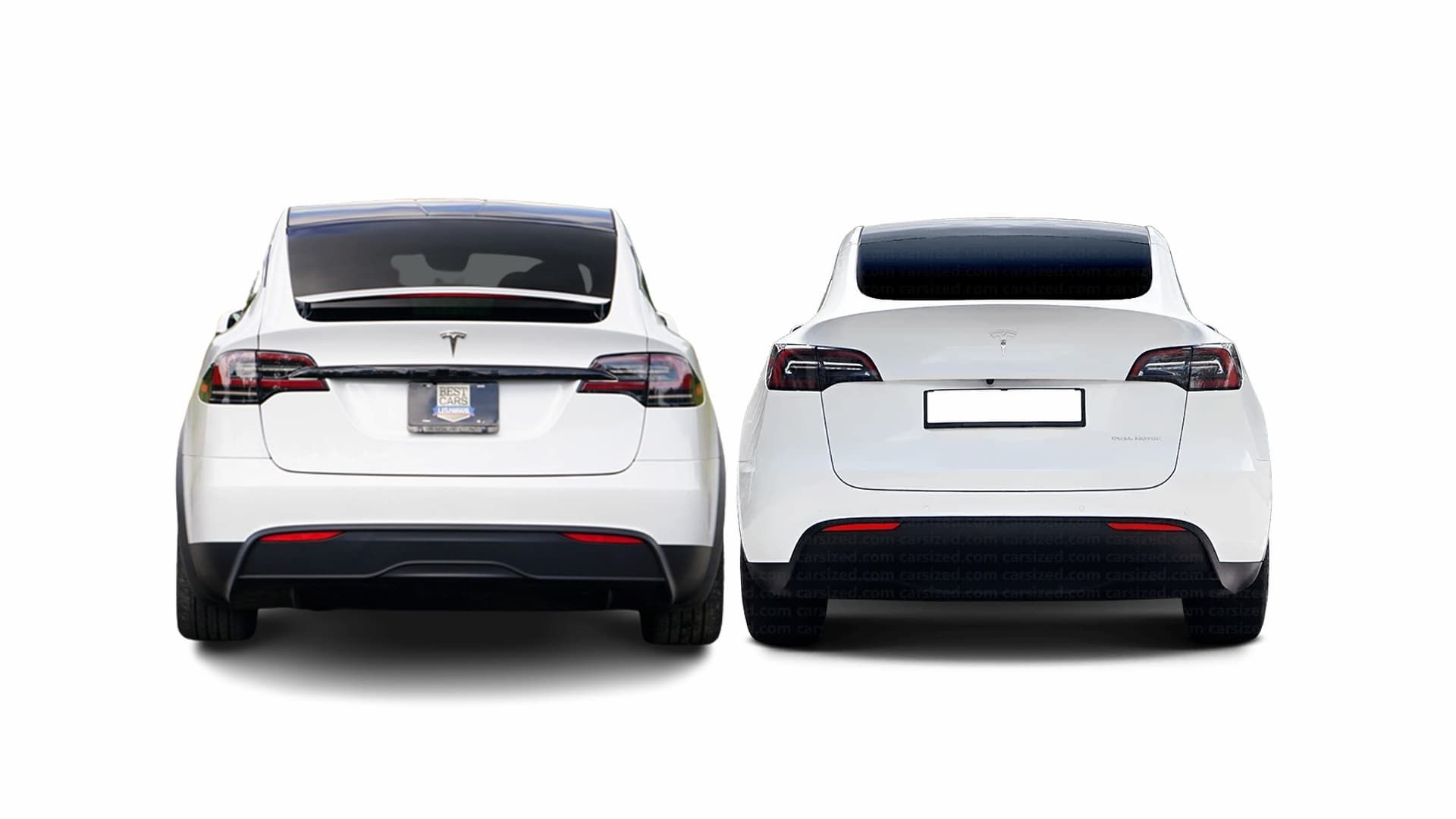 Tesla Model X vs Tesla Model Y rear