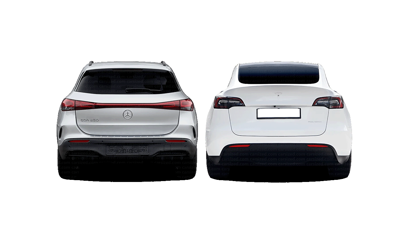 Mercedes-Benz EQA 250 vs Tesla Model Y (rear)