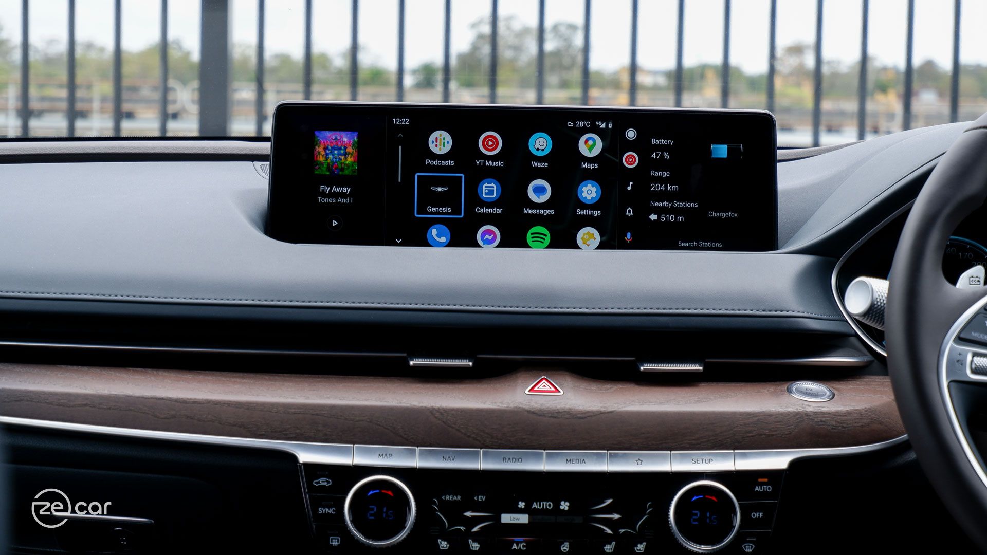 Genesis Electrified G80 Android Auto and infotainment dial