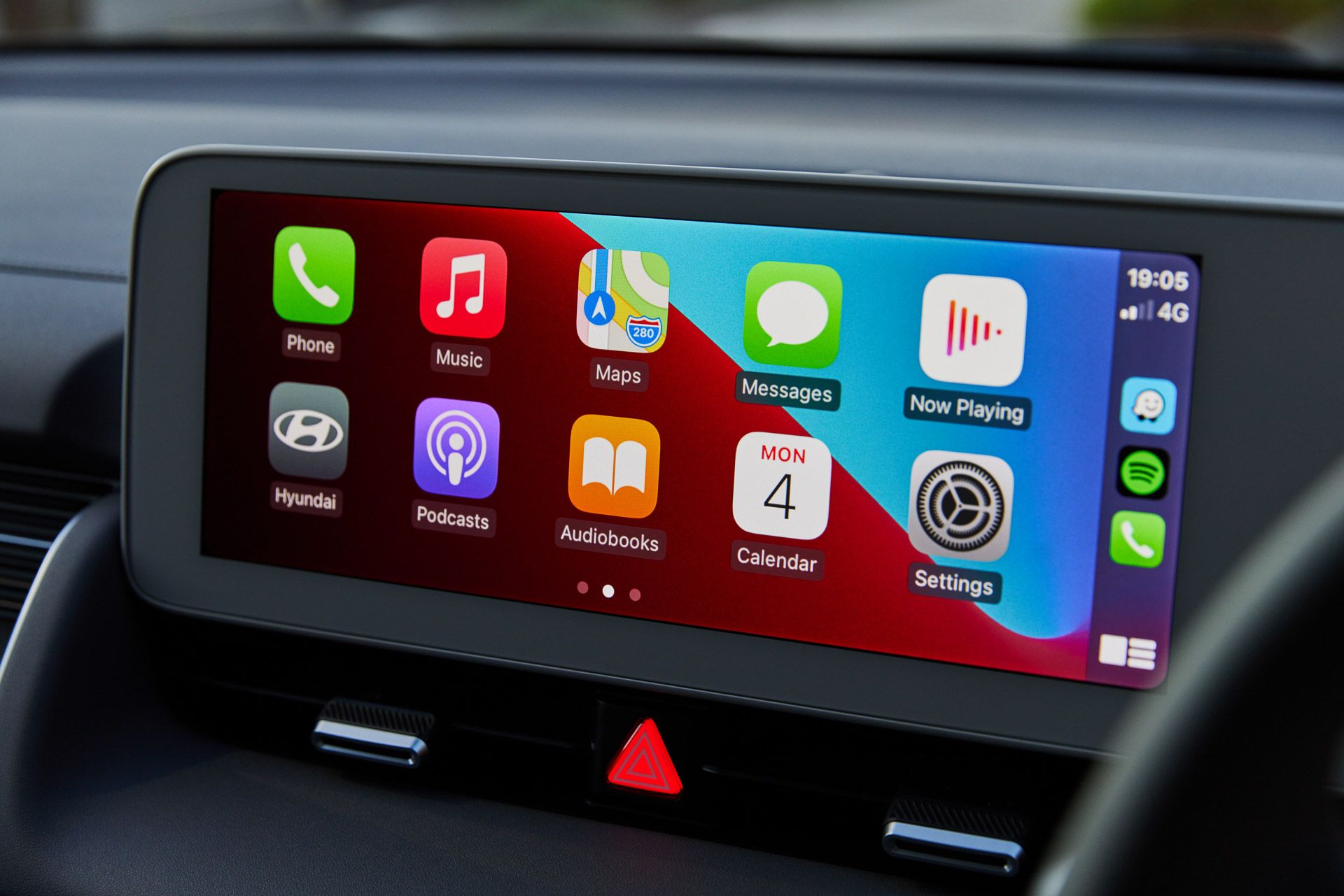 Hyundai Ioniq 5 Apple CarPlay touchscreen and door handle