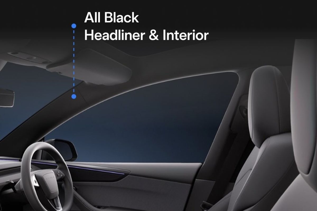 Tesla Model 3 Gets 16-Inch Screen, Dark Headliner and V2L