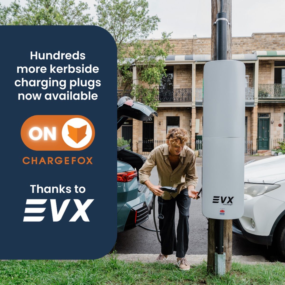 Chargefox Expands EV Charging Access with EVX Kerbside Plugs