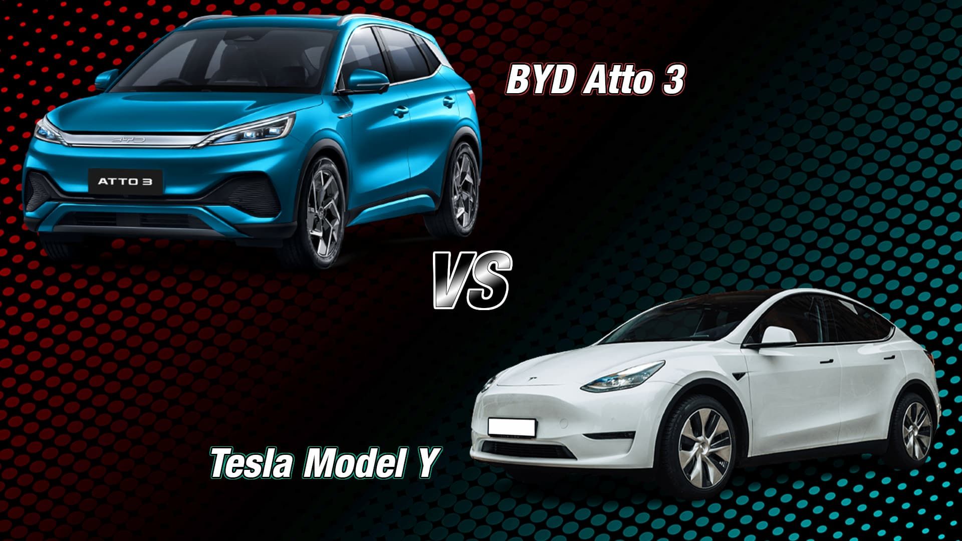 BYD Atto 3 vs Tesla Model Y comparison