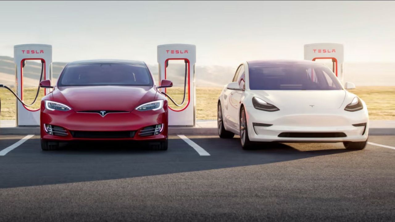 Tesla Model 3 at Superchargers