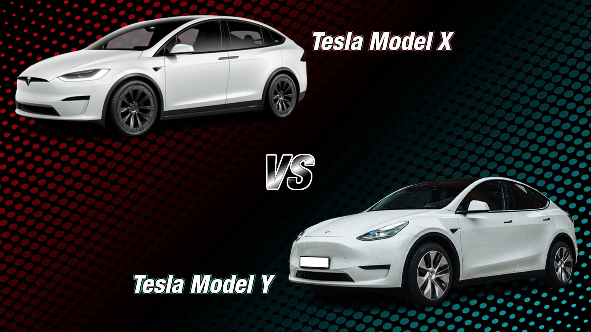 Tesla Model X vs Tesla Model Y angle