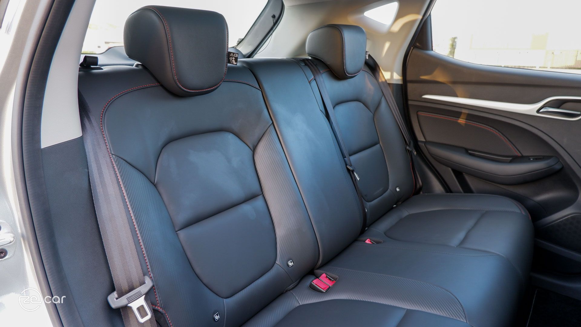 MG ZS EV interior and rear seats