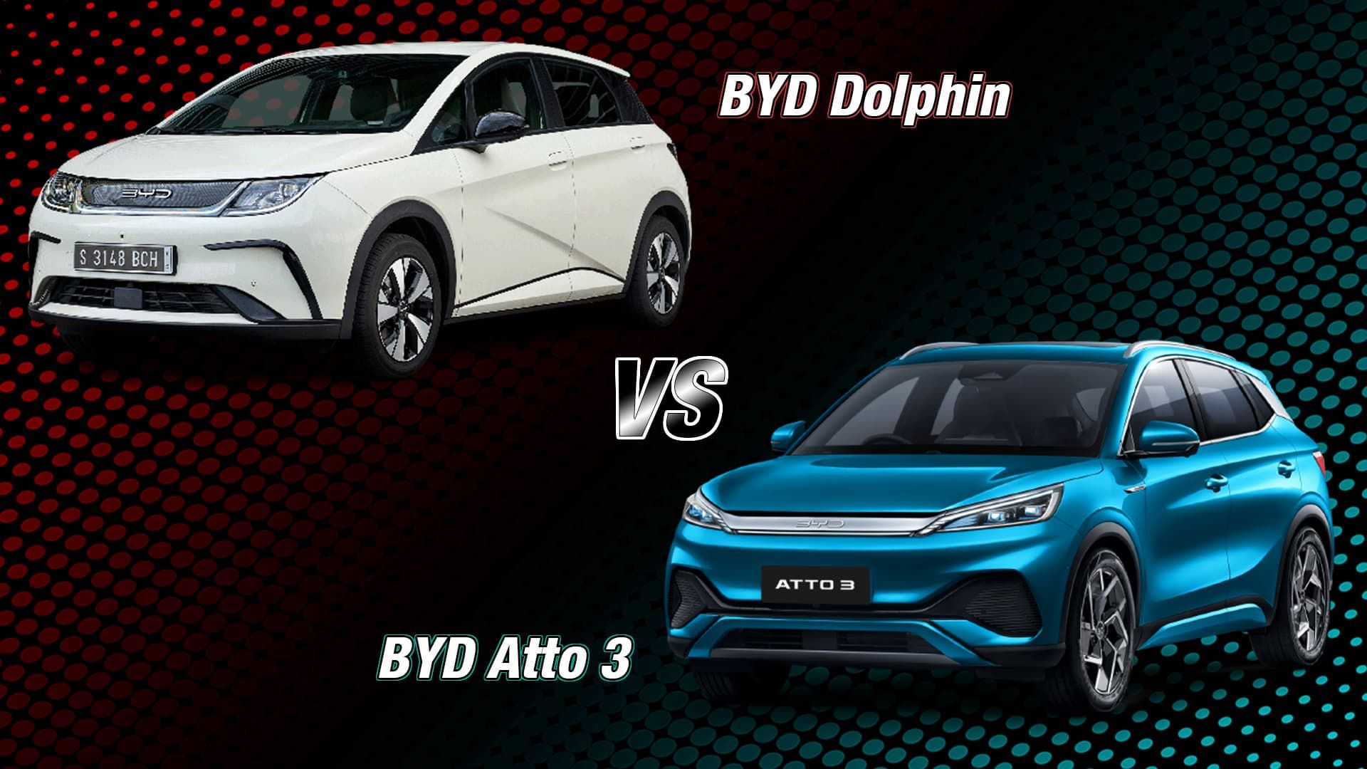 BYD Dolphin vs BYD Atto 3 angle