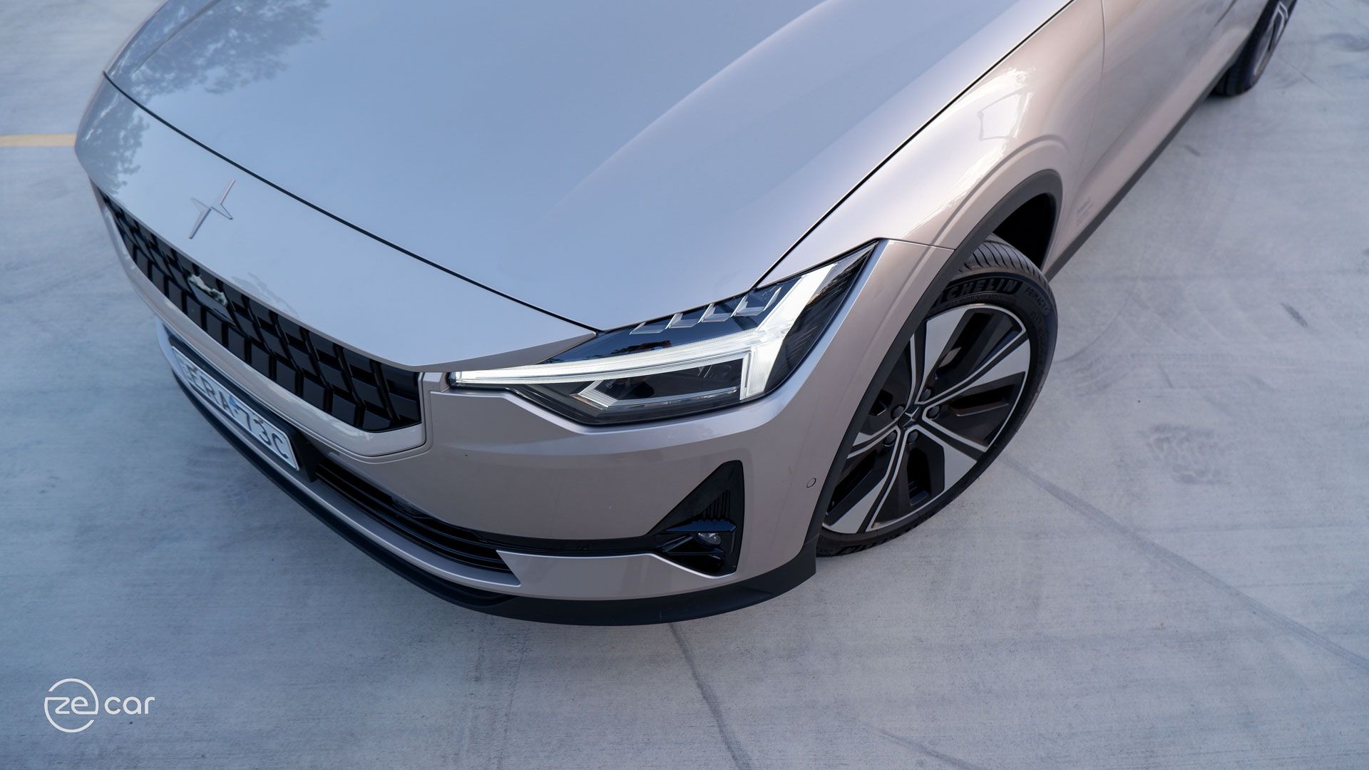 Polestar 2 front quarter and wing mirror