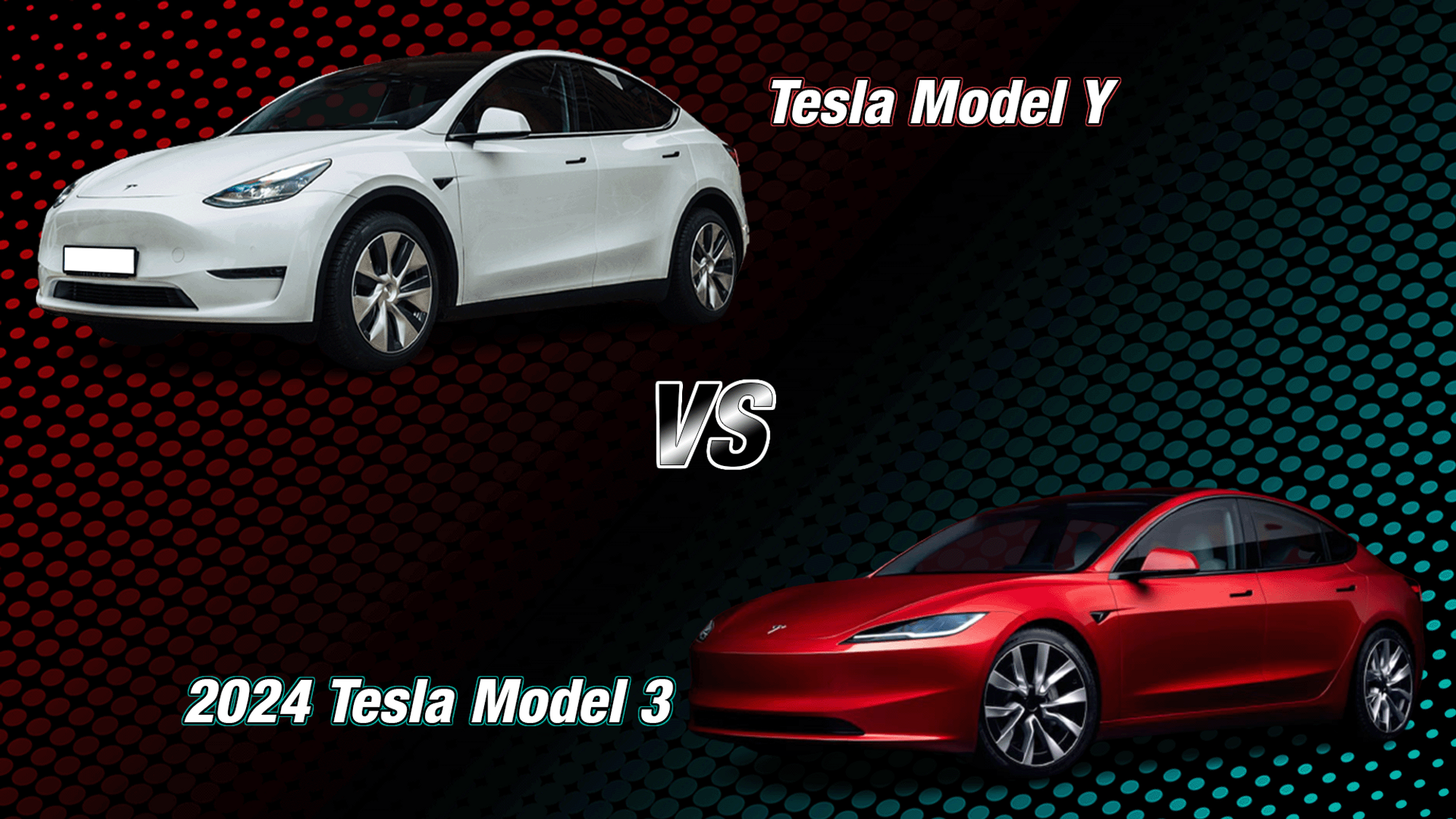 2024 Tesla Model 3 vs. Model Y Size and Spec comparison, tesla model 3