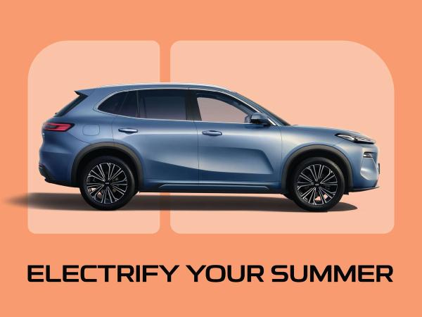 Geely Starray EM-i Super Hybrid SUV summer promotion offering 3.88% finance or 3 years complimentary servicing plus free charging cable and premium paint