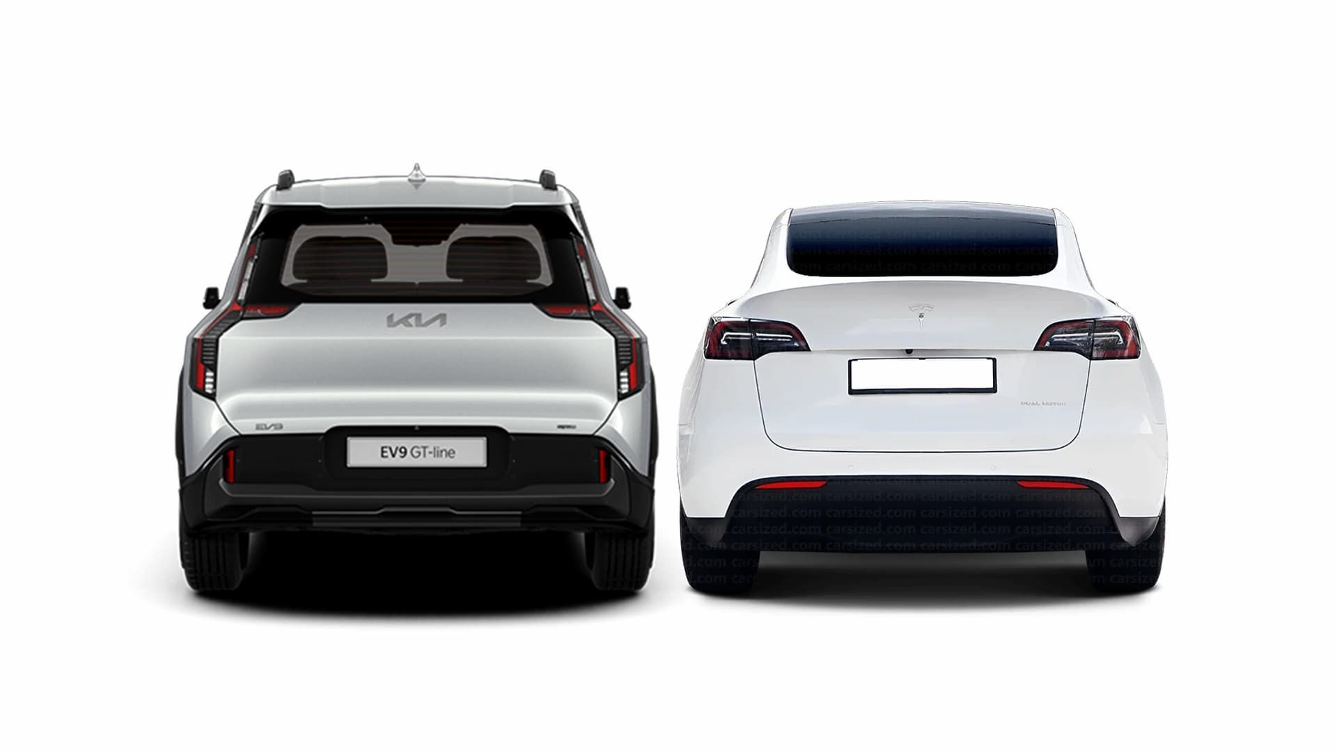 Kia EV9 vs Tesla Model Y rear