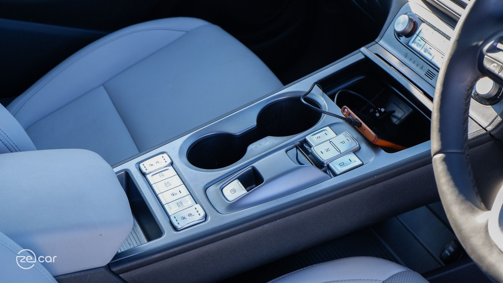 Hyundai Kona Electric interior dashboard and centre console