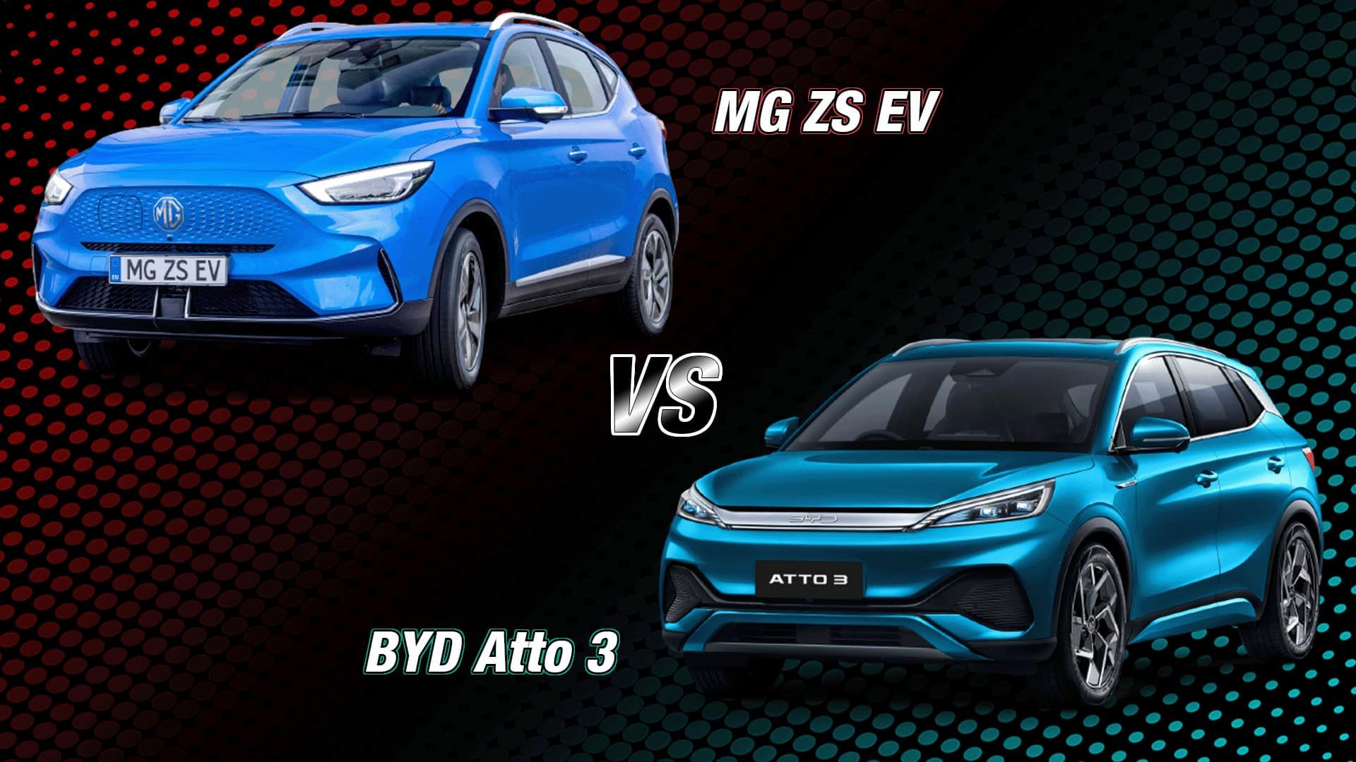 MG ZS EV vs BYD Atto 3 angle