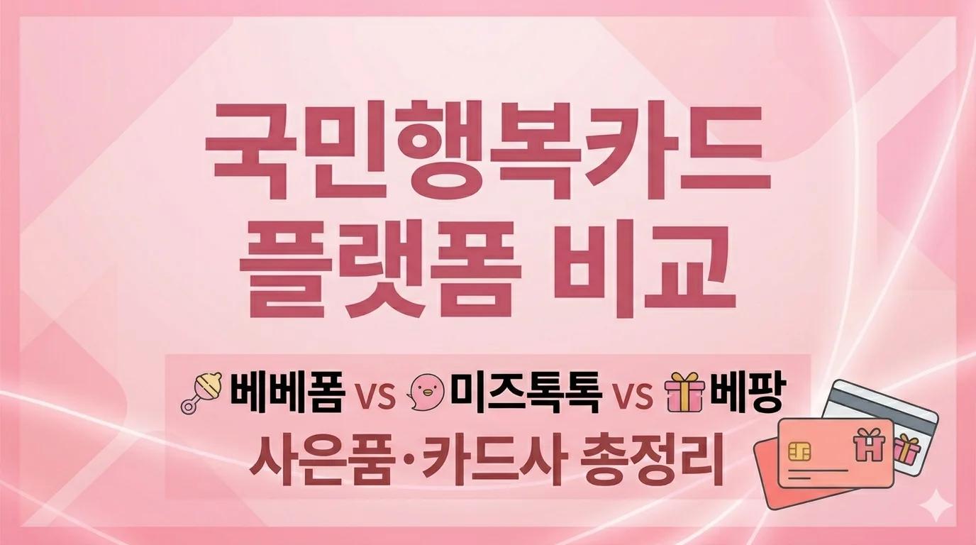 국민행복카드 플랫폼 비교