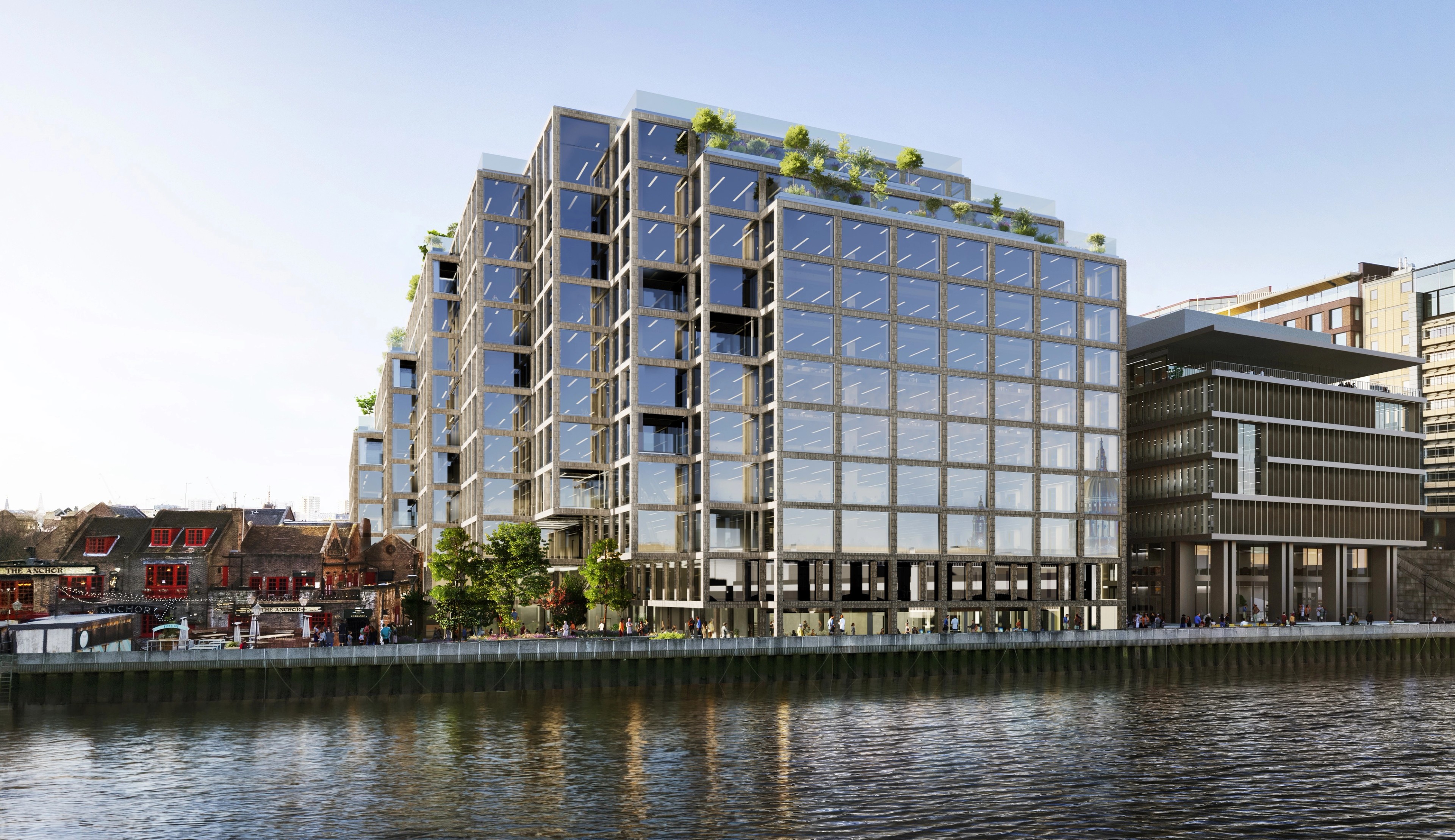 CGI of Row One development in London's South Bank
