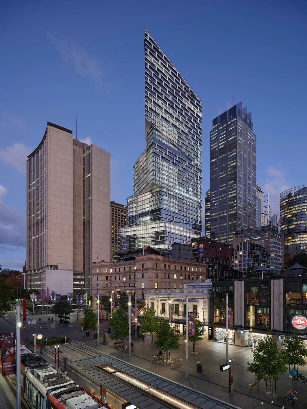 Sydney CBD View  AND Public Realm Quay Quarter Tower Sydney