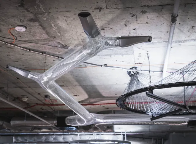 3D printed from waste plastic, Systems Reef air delivery can replace ceilings and steel ducting improving HVAC upgrades.