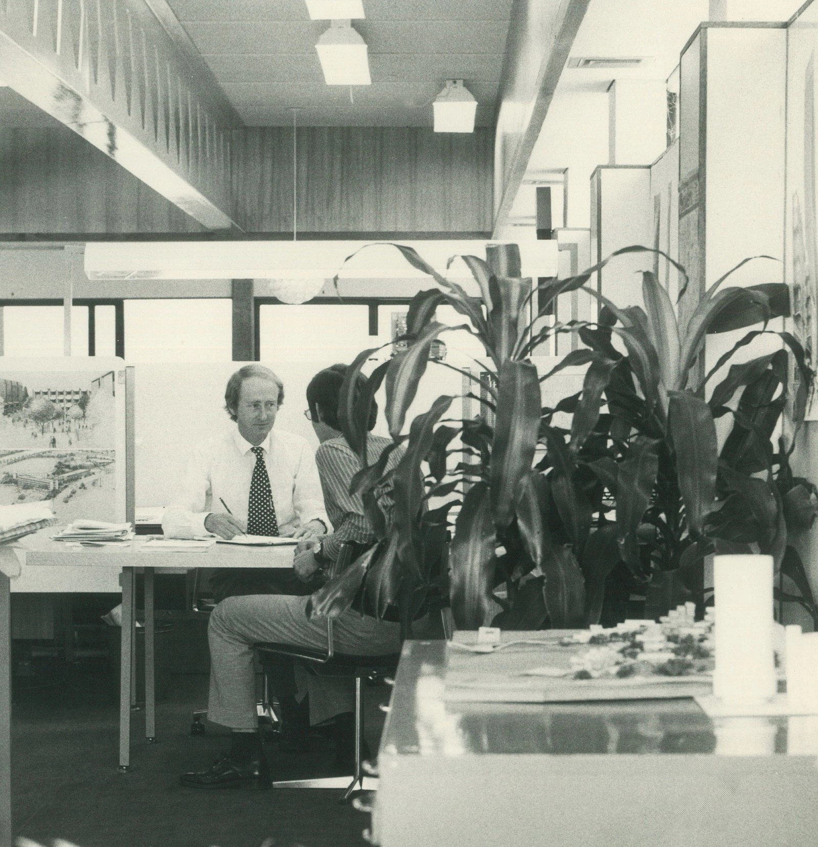 Graham Bligh at the 445 Upper Edward Street office in the 1970s