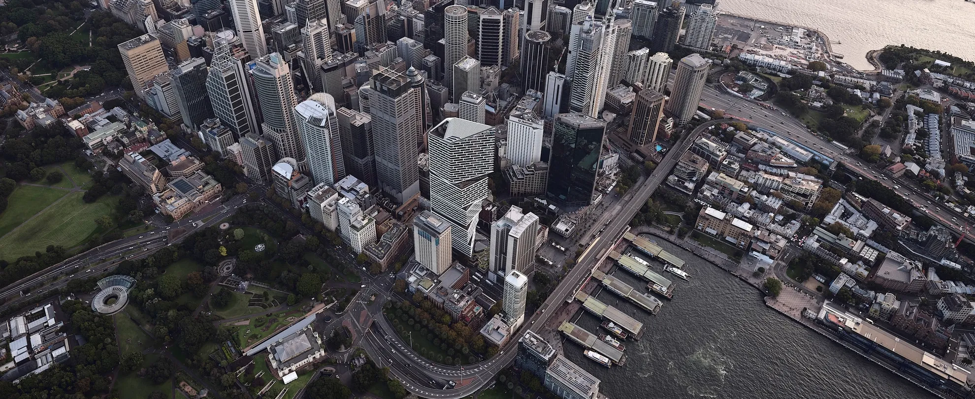 Sydney CBD Aerial View Quay Quarter Tower Sydney