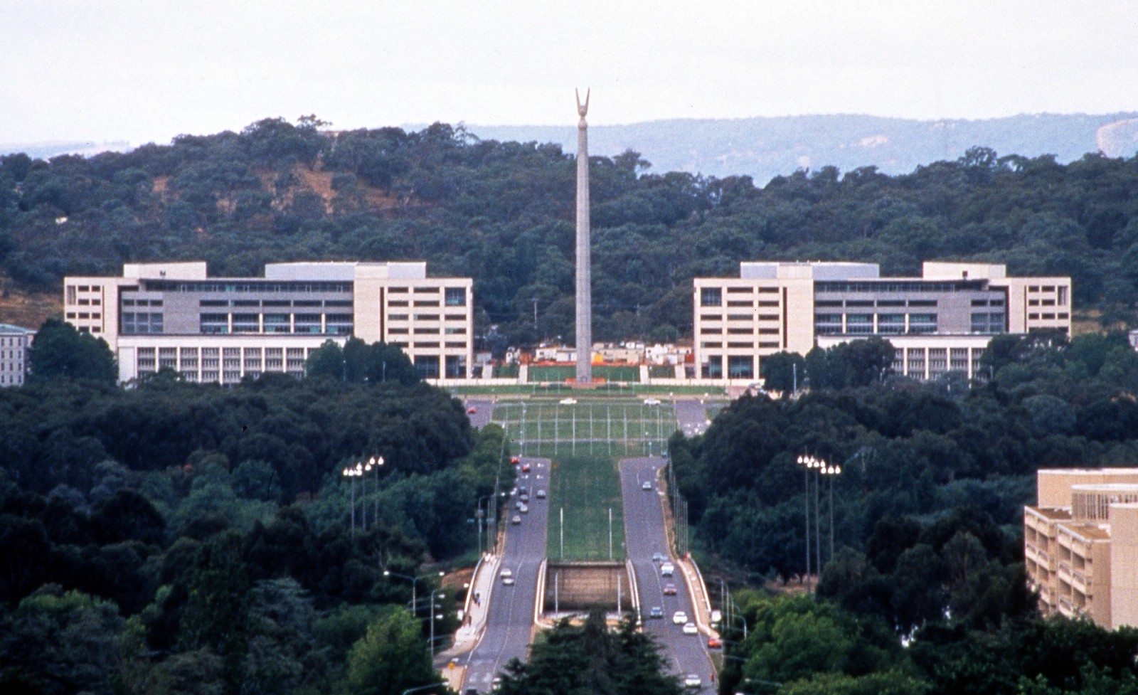 Russell Offices, Canberra — defining the apex of Walter Burley Griffin's Parliamentary Triangle.