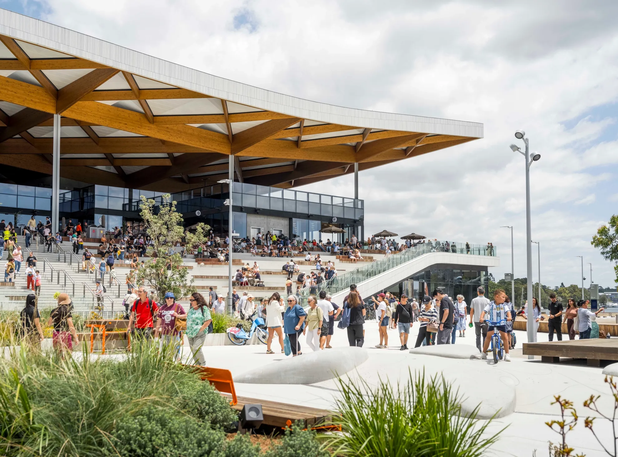 BVN Architecture Sydney civic architecture — New Sydney Fish Market timber canopy, community co-design public realm
