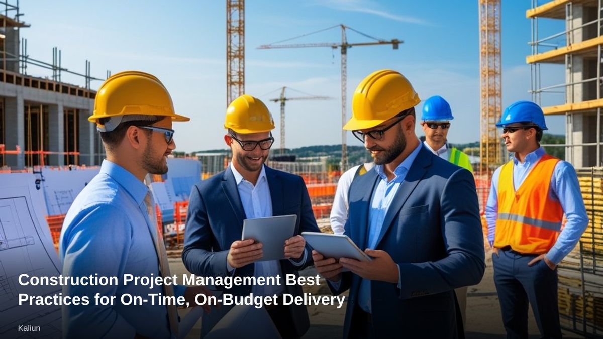 Construction Project Management Best Practices for On-Time, On-Budget Delivery