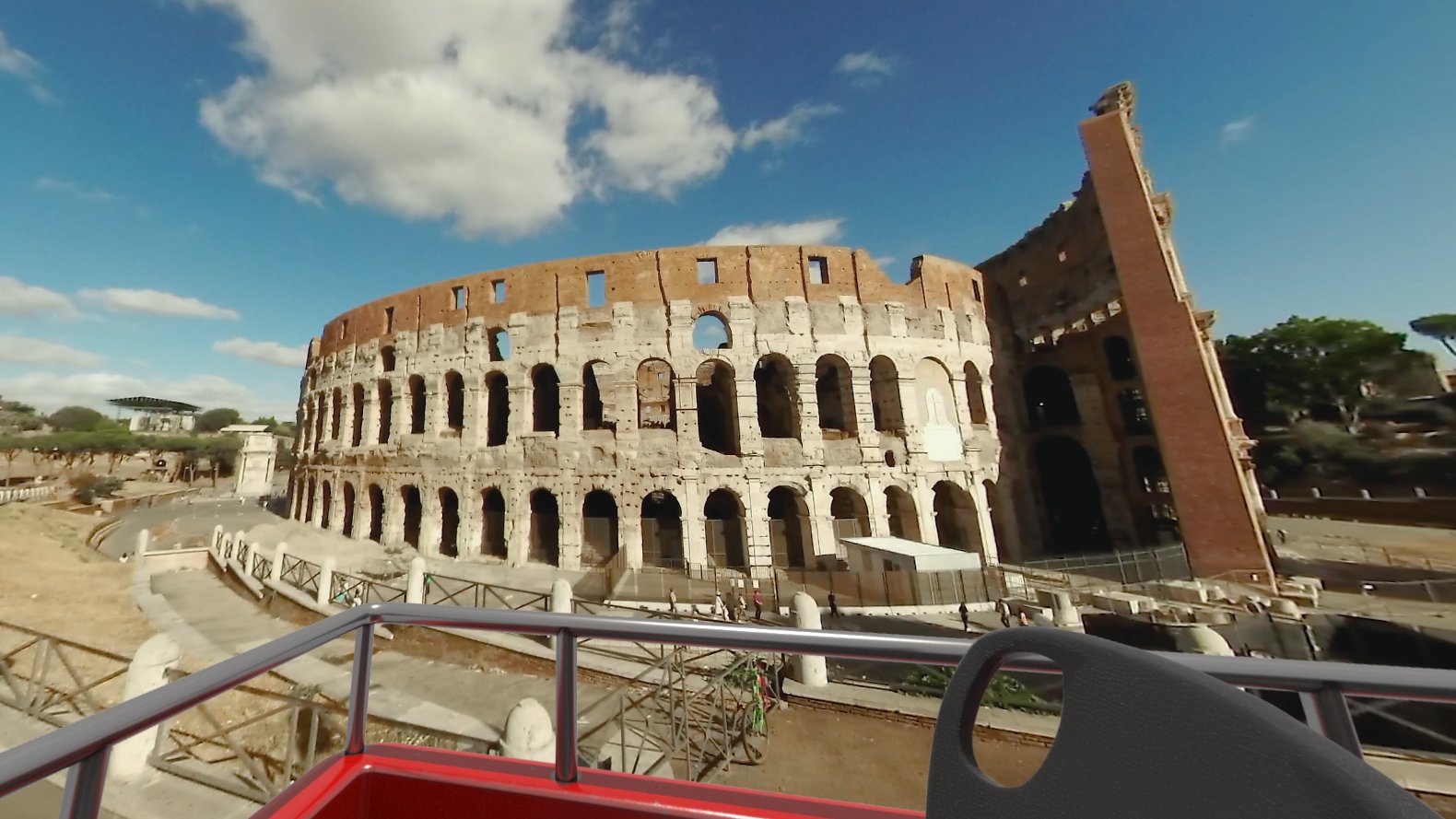 Roman Colosseum as seen from the VR Bus