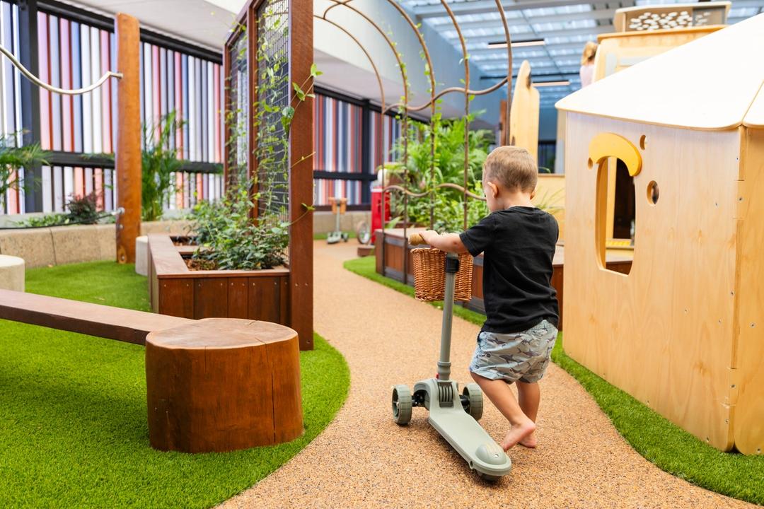 Spacious outdoor playgrounds