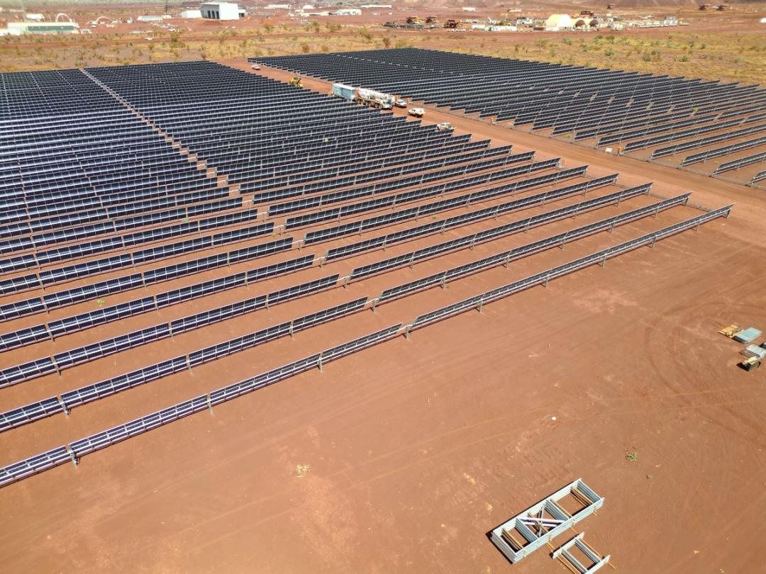 Drone footage of Ken's Bore solar panels