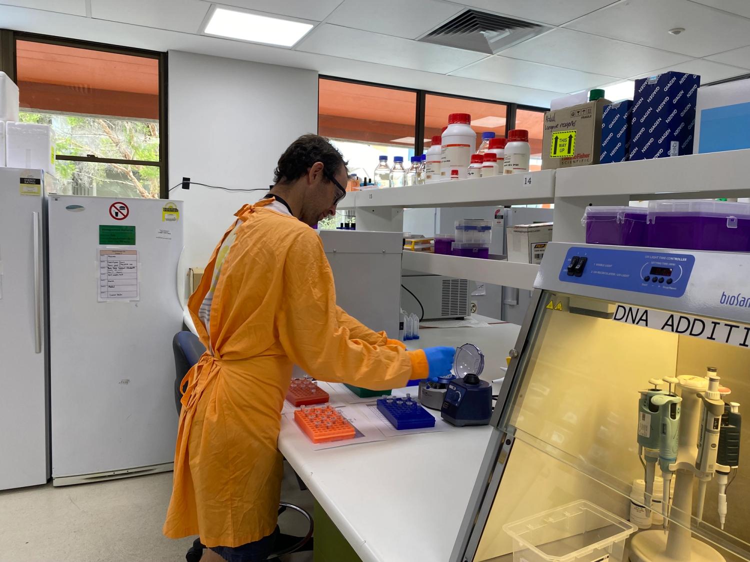 Man working in a lab