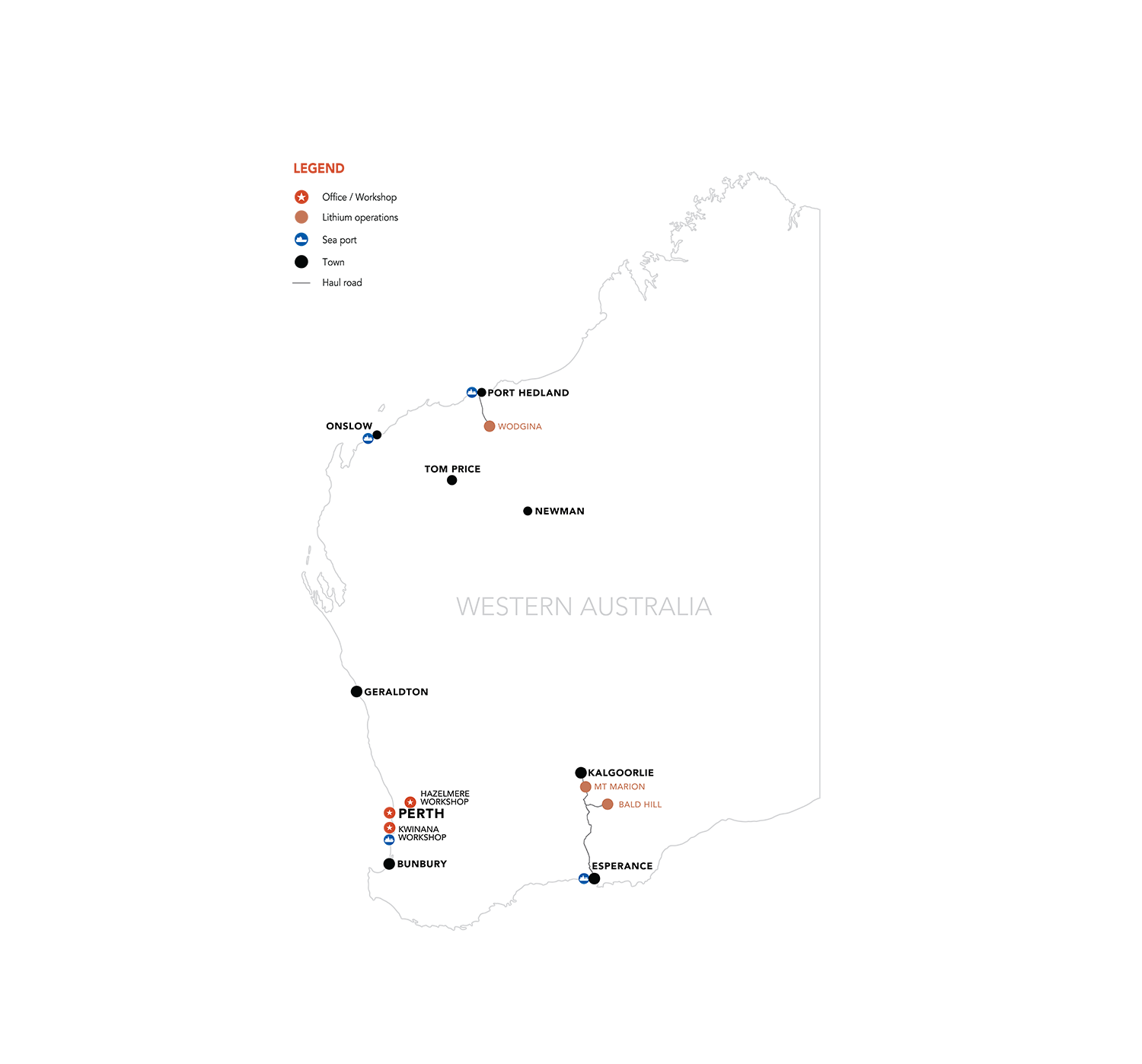 Map of Bald Hill Operations