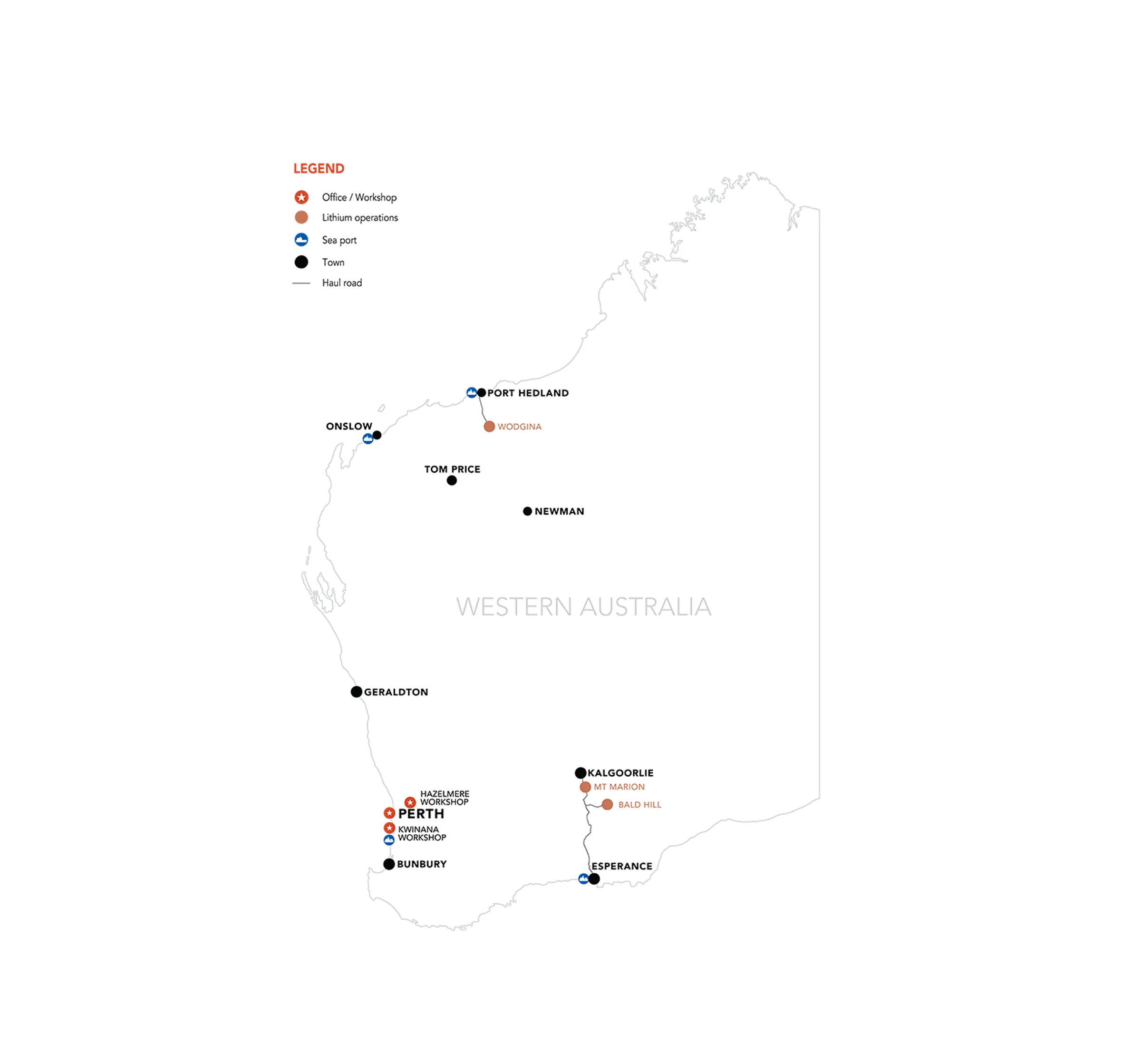 Map of Bald Hill Operations