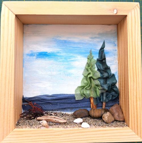 Shadowbox Textile Art