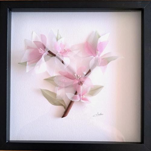 Magnolias Textile collage