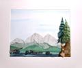 Mountains  Textile Collage