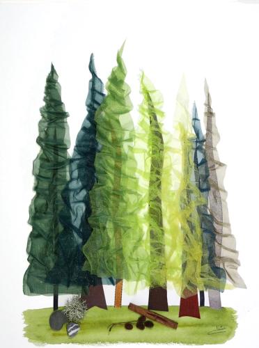 Rain Forest Textile Collage