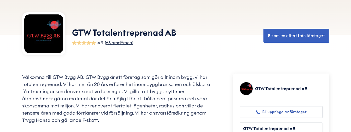 Visa upp ditt företag med en stark profilsida