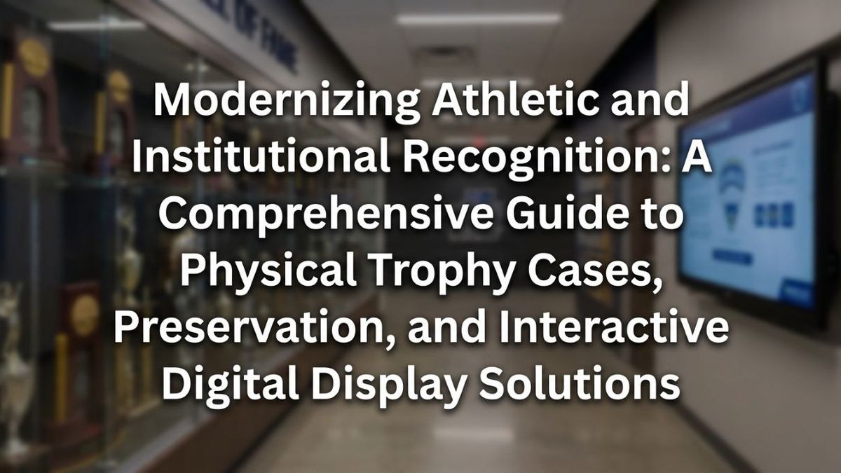 Modernizing Athletic and Institutional Recognition: A Comprehensive Guide to Physical Trophy Cases, Preservation, and Interactive Digital Display Solutions
