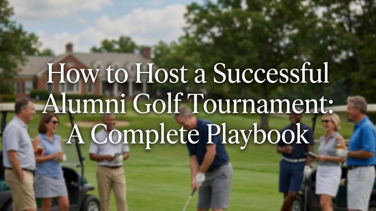 How to Host a Successful Alumni Golf Tournament: A Complete Playbook