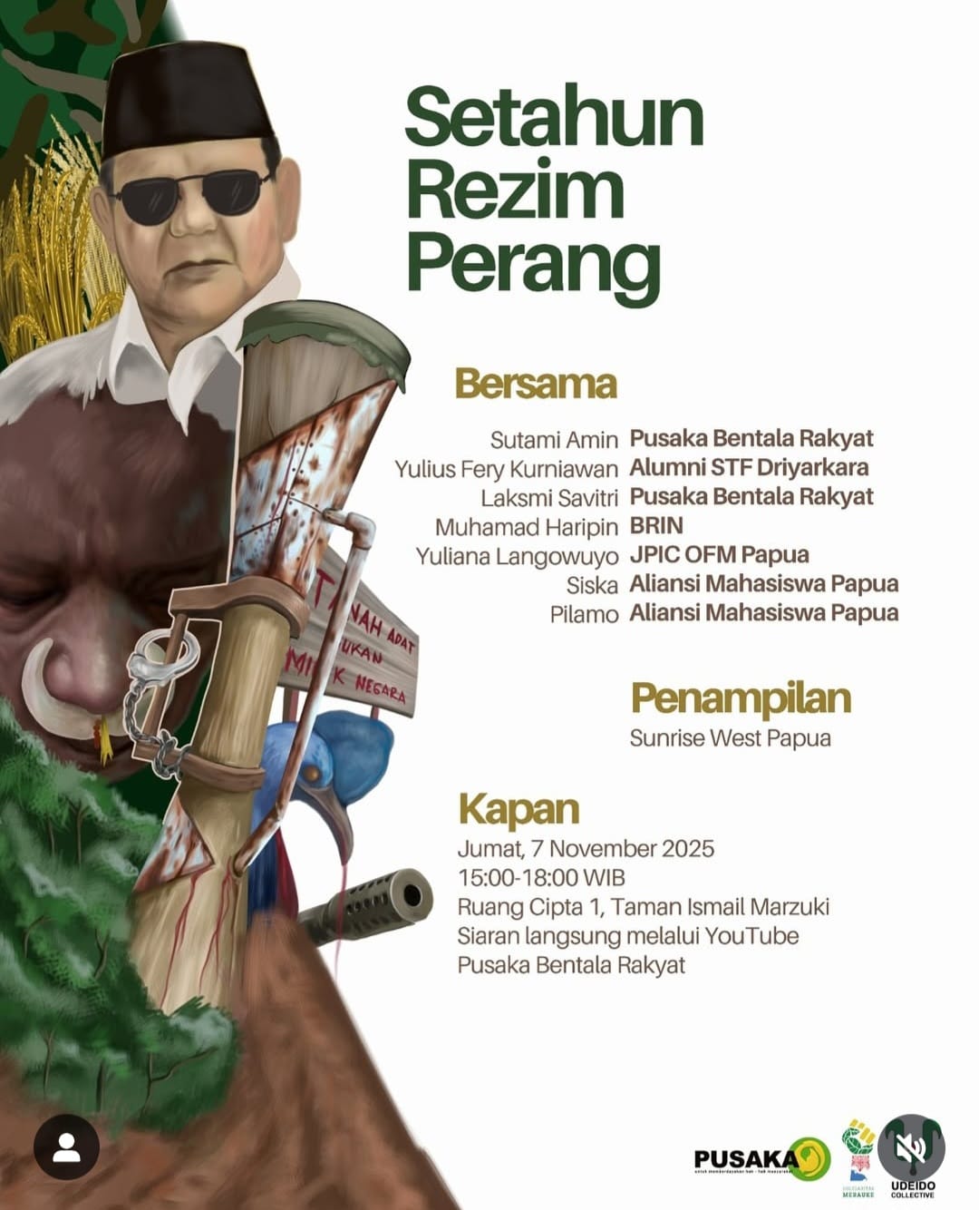 Setahun Rezim Perang (Year One of Prabowo's War Regime)