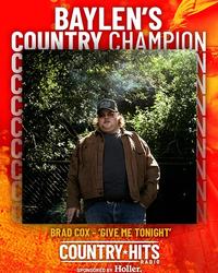 Baylen Leonard's Country Champion Brad Cox