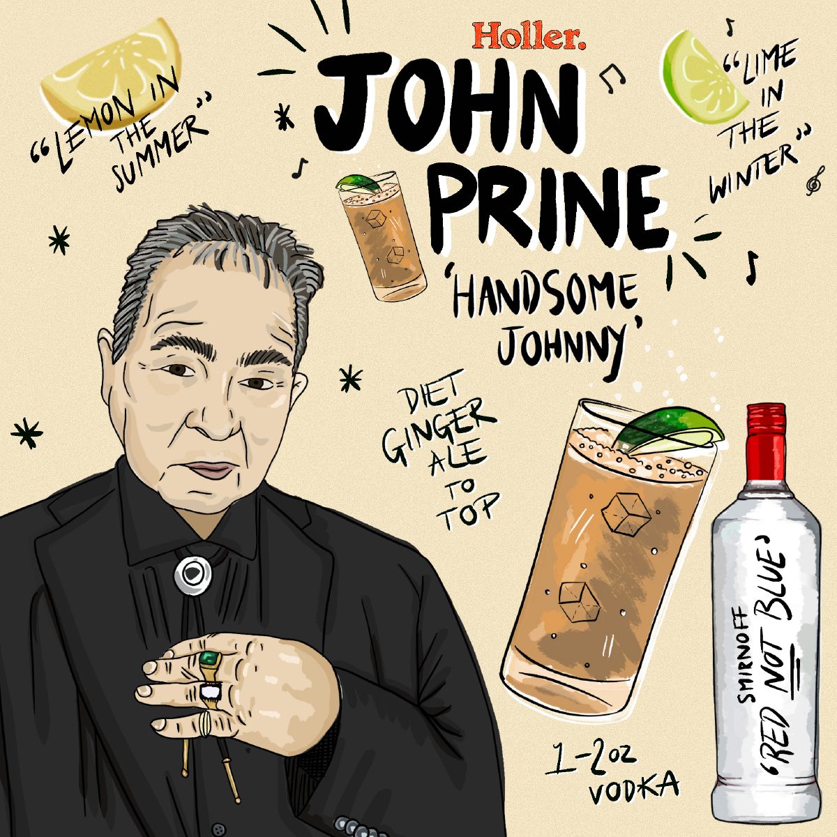Graphic - John Prine - Holler CC