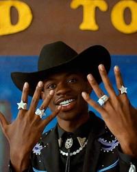 A still from the video for Old Town Road by Lil Nas X & Billy Ray Cyrus 