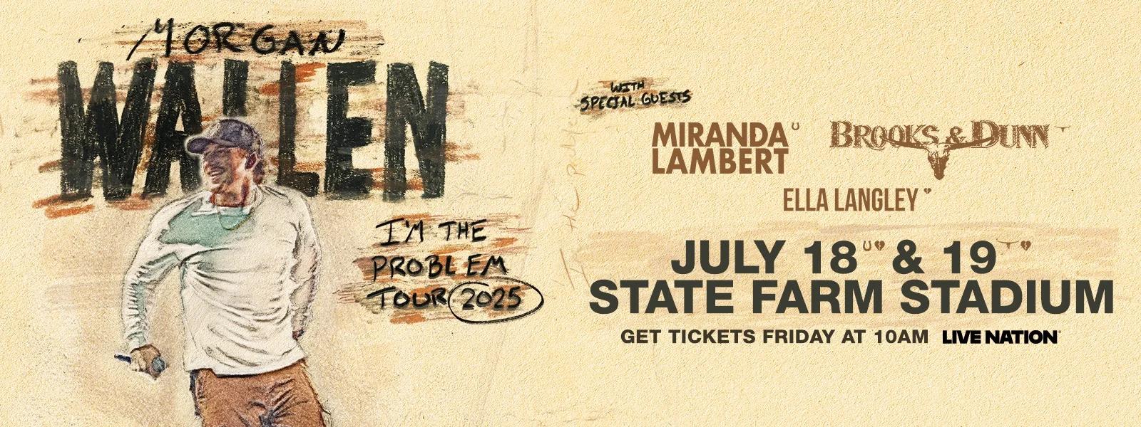 <p>Morgan Wallen State Farm Stadium Banner</p>