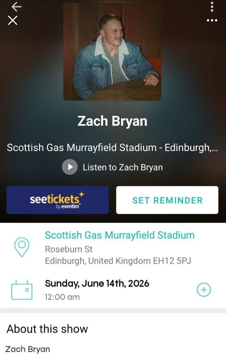 <p>Zach Bryan Scotland Show Leak</p>