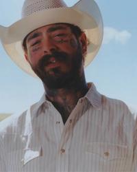 Post Malone wearing a cowboy hat